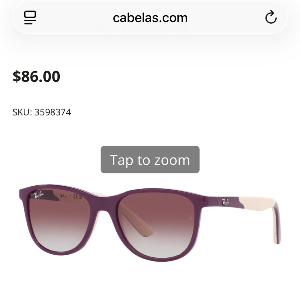 Brand New Ray-Ban Jr. RJ9077S Kids sunglasses- Purple & Violet/Gray Gradient - Picture 4 of 14